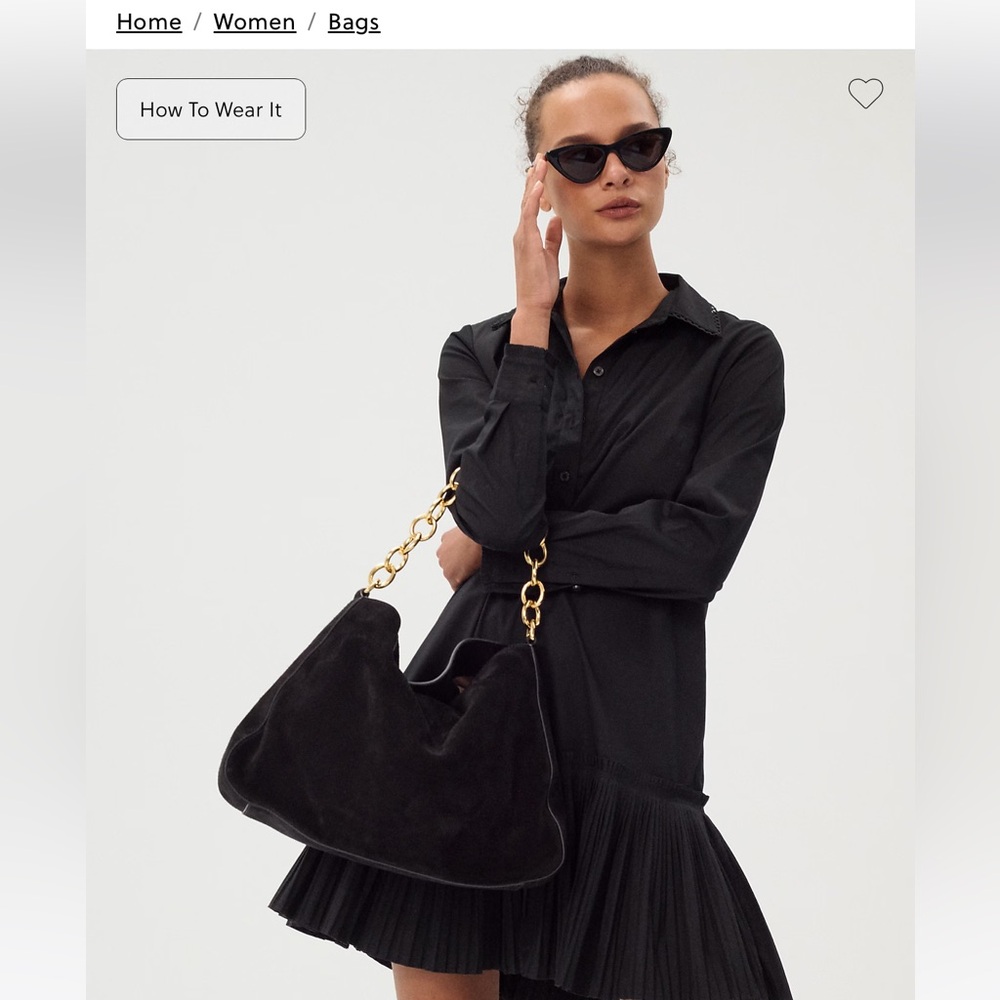 J crew Berkeley chainlink shoulder bag in suede NWT - Picture 6 of 6